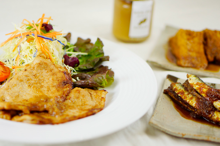 生姜焼きと魚の煮付け