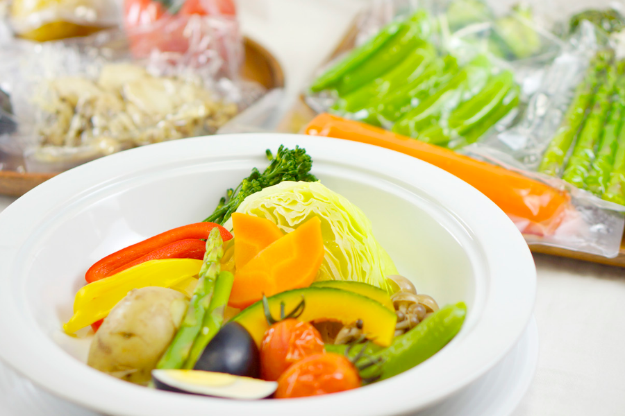 温泉蒸し野菜のサラダ